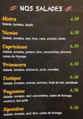Menu Pizza Presto - Salades