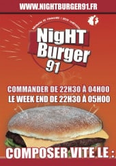 Menu Night Burger - Carte et menu Night Burger Evry