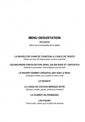 Menu Aux Armes de France - Le menu dégustation
