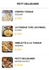 Menu Le Rayko Lounge - Les petits déjeuners