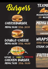 Menu Naan 7 - Les burgers et tex mex