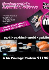 Menu Mister Maki - La carte de menu du Mister Maki à Palaiseau