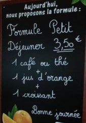 Menu Relais de Palaiseau - Un exemple du formule