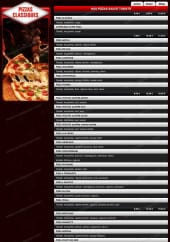 Menu Andiamo Pronto Pizza - les pizzas classiques