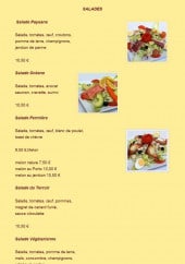 Menu Pizzeria Paris Rome - Les salades