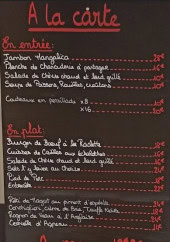 Menu Les Acacias - La carte