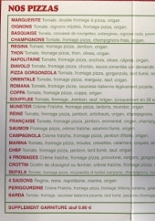 Menu Pizza Biagio - Les pizzas
