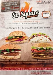 Menu So Square - Menu à la carte