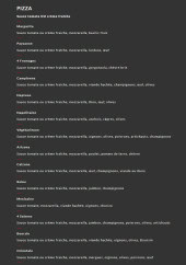 Menu Le Mystic - Les pizzas