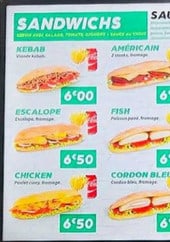 Menu 33 Burger Street - Les sandwiches