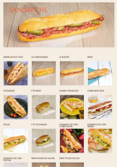 Menu La Croissanterie - Les sandwichs