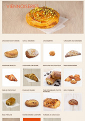 Menu La Croissanterie - Les viennoiseries