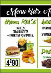 Menu Pizz n' Tacos - Les menus kids, assiettes, salades, desserts