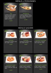 Menu Bon Saï - Les menus  personnes et menus sashimi