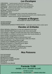 Menu Kanibalus - Les escalopes, croques, burgers,...