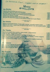 Menu Les Gourmands Disent - Les plats à la carte 