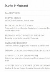 Menu Trattoria Belinda - Entrées et antipasti