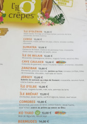 Menu L'Île O'Crêpes - L'île O crêpe