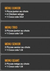 Menu Pizza Paray - Les menus midi et soir