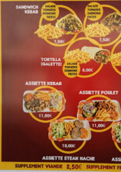 Menu Mediterranée - Les sandwichs et assiettes