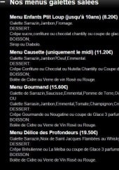 Menu O'Crépuscule - Menus galettes salées 