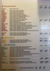 Menu Allo Pizza - La carte