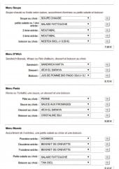 Menu Ô Monde Cuisine D'Ailleurs - Les menus