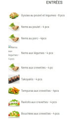 Menu Wafu shidashi - Les entrées