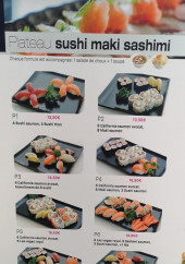 Menu Wok & Sushi Ulis - Les plateaux sushi maki sashimi