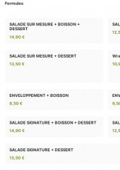 Menu Eddie’s Farm - Les formules