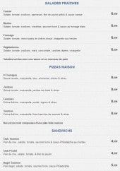Menu Elite Five Soccer - Les salades, pizzas,...