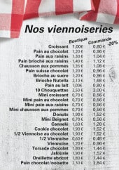 Menu D'un passage à l'autre - Les viennoiseries