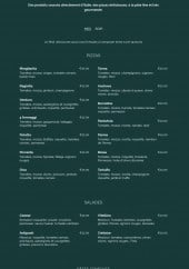Menu Marguerite - Les pizzas, salades et pâtes