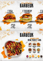 Menu O'Barbeuk - Les burgers et menus