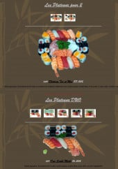 Menu Edo Sushi - Les plateaux