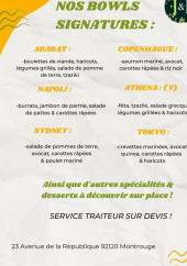 Menu Fast & Fresh - Les bowls signatures