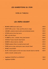 Menu Les Glénans - Les crêpes desserts