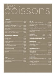 Menu Archibald - Les boissons 