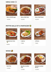 Menu Street Bangkok - Les menus midi, à partager et woks,...