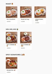 Menu Street Bangkok - Roast, spicy signatures et burgers,...
