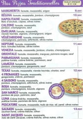 Menu Mezza Luna - Les pizzas