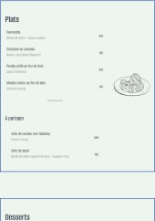 Menu Mikeltxo - Les plats et desserts