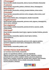 Menu Pizza West - Les pizzas suite