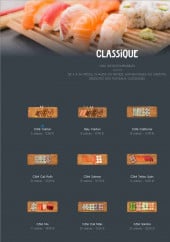 Menu Coté sushi - Plateaux classique