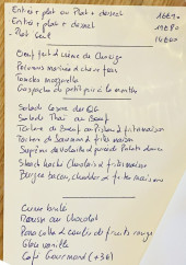 Menu Le QG - Exemple de menu