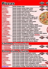 Menu Espace Pizza - Les pizzas