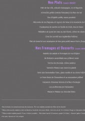 Menu L'Amandine - Les plats, les fromages et les desserts