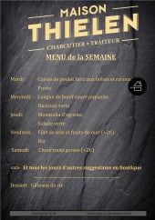 Menu Maison Thielen - Menu de la semaine 