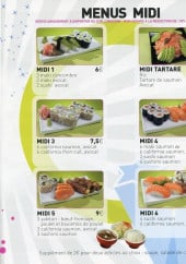 Menu Sushi Bâ - Menus Midi