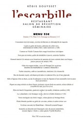 Menu L'Escarbille - Le menu à 53€
